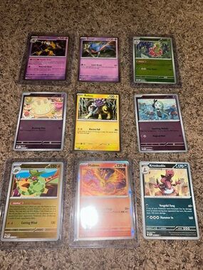 9 Pokémon Cards Brand New Sleeved Phantasmal Flames Mega Evolution TGC
